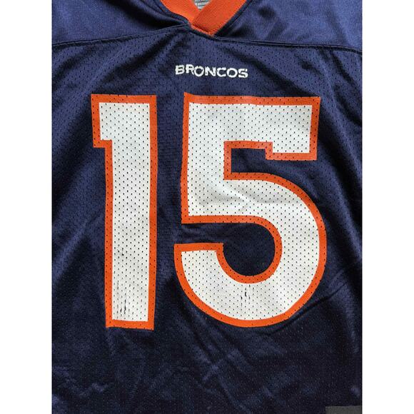 Vintage Reebok x NFL Denver Broncos Tim Tebow #15 Game Jersey Blue Youth Medium - Picture 7 of 9